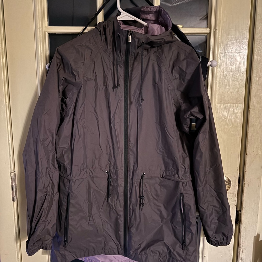 Women's rain Jacket - Lavender and gray